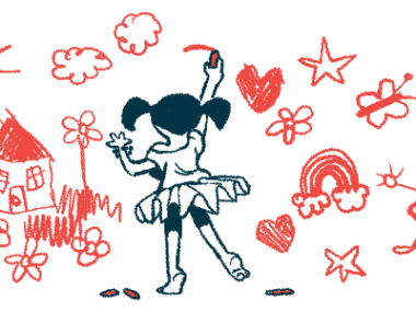 A child draws on picture-filled a wall.