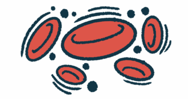 Illustration of red blood cells.