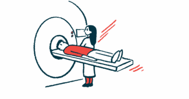 A clinician prepares a patient to undergo an MRI scan.