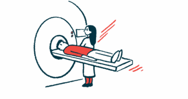 A clinician prepares a patient to undergo an MRI scan.