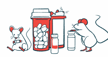 An illustration shows mice inspecting pill bottles.
