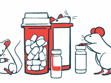 An illustration shows mice inspecting pill bottles.