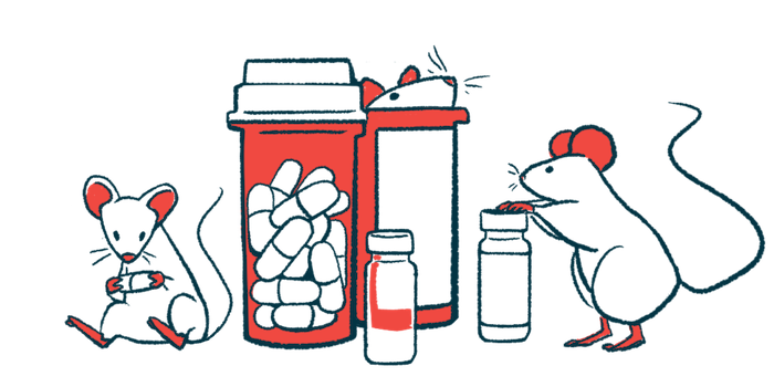 An illustration shows mice inspecting pill bottles.