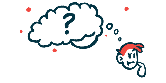 An illustration shows the head of a person who appears to be thinking very hard and a thought cloud containing a question mark.